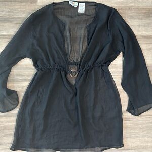 Elegant Black Swim Cover-Up